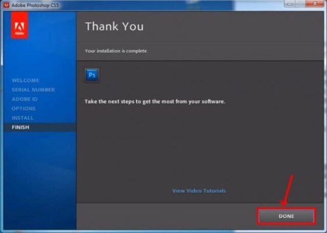 Bấm “Done” khi phần mềm được cài đặt xong